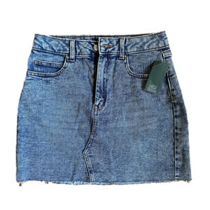 NEW Denim Mini Skirt - Medium Blue wash